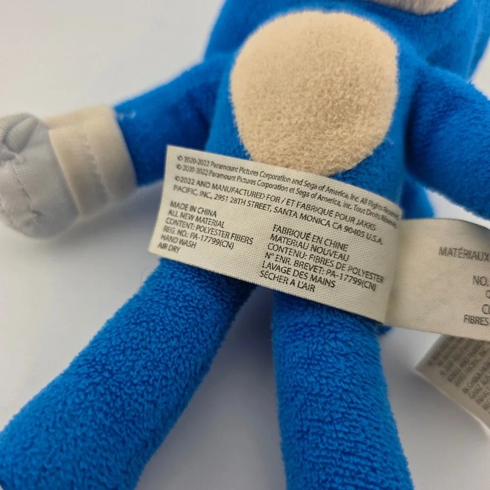 Sonic The Hedgehog 2 Movie Plush‎ Toy Blue Stuffed Animal Kids